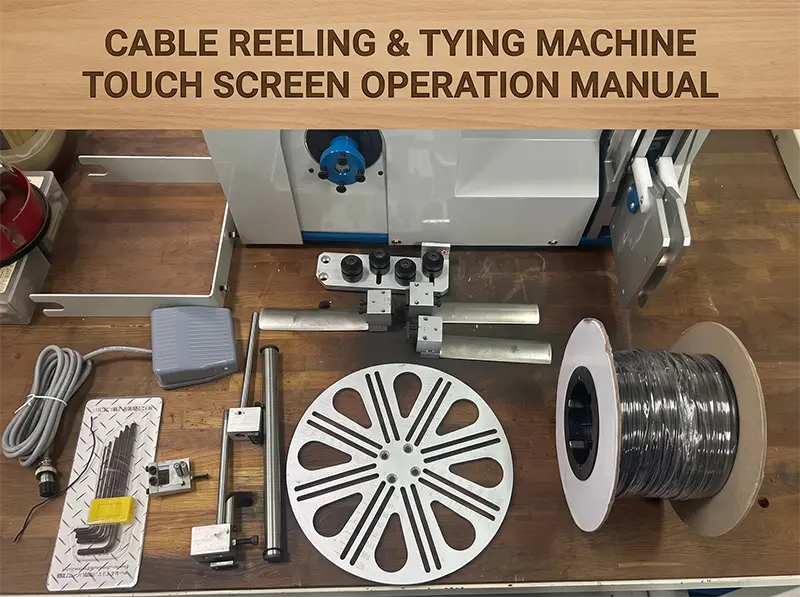 Manuale operativo per macchina automatica di avvolgimento e legatura cavi con schermo touch JW-CRT Series
