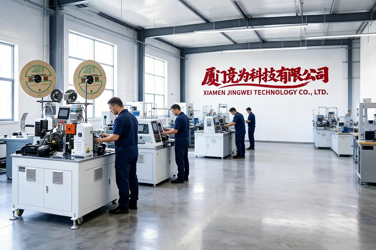 Stabilimento di Jingwei Technology per la produzione di macchine automatiche di lavorazione dei fili a Xiamen