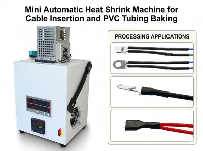 Mini Macchina Termoretraibile Automatica per Inserimento Cavi e Cottura Tubi in PVC JW-HST-05B Thumb