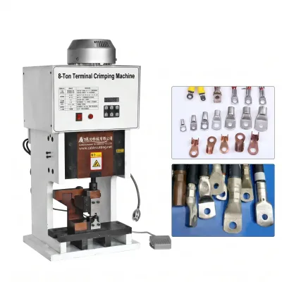 Crimpatrice Terminali Silenziosa 8KN, 220V, 200kg WPM-8000S - Macchina crimpatrice semiautomatica