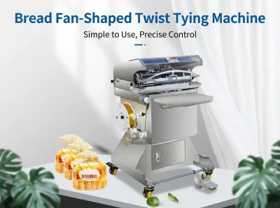Macchina lega sacchetti per pane e snack a ventaglio pneumatica JW-300