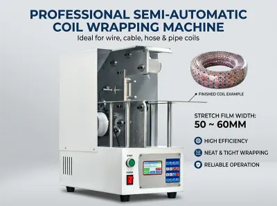 Imballatrice Avvolgicavo Semiautomatica per Cavi WPM-120X Thumb