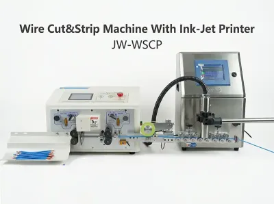 Macchina per taglio e spellatura fili con stampante a getto d'inchiostro JW-WSCP Thumb
