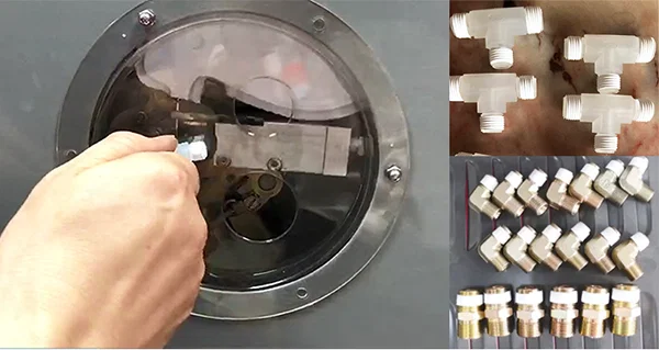 Avvolgitrice per nastro in teflon con filettature per tubi