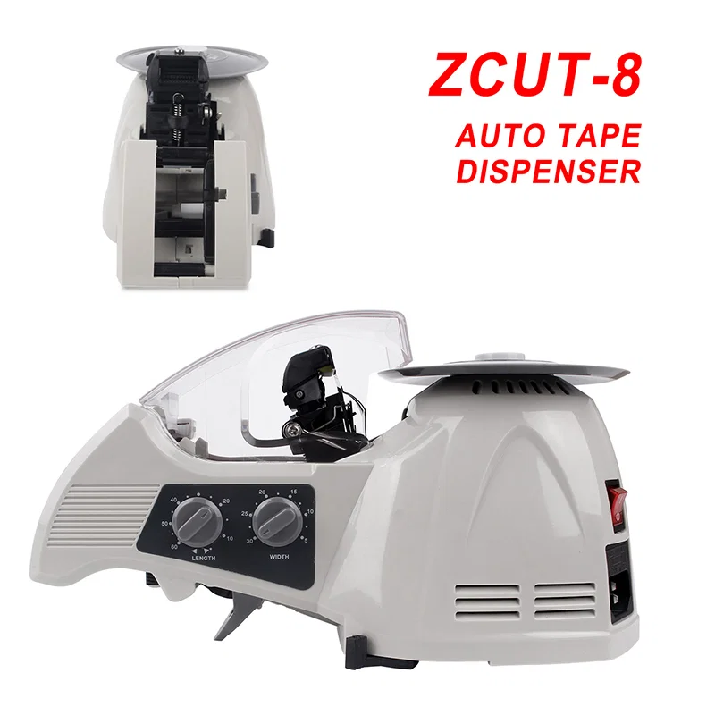 Dispenser di nastro da tavolo da 3-25 mm di larghezza Dispenser di nastro elettronico Macchina da taglio Distributore di nastro automatico a carosello ZCUT-8, Distributore automatico di nastro adesivo, Distributore di nastro adesivo di gomma, Dispenser di nastro adesivo 