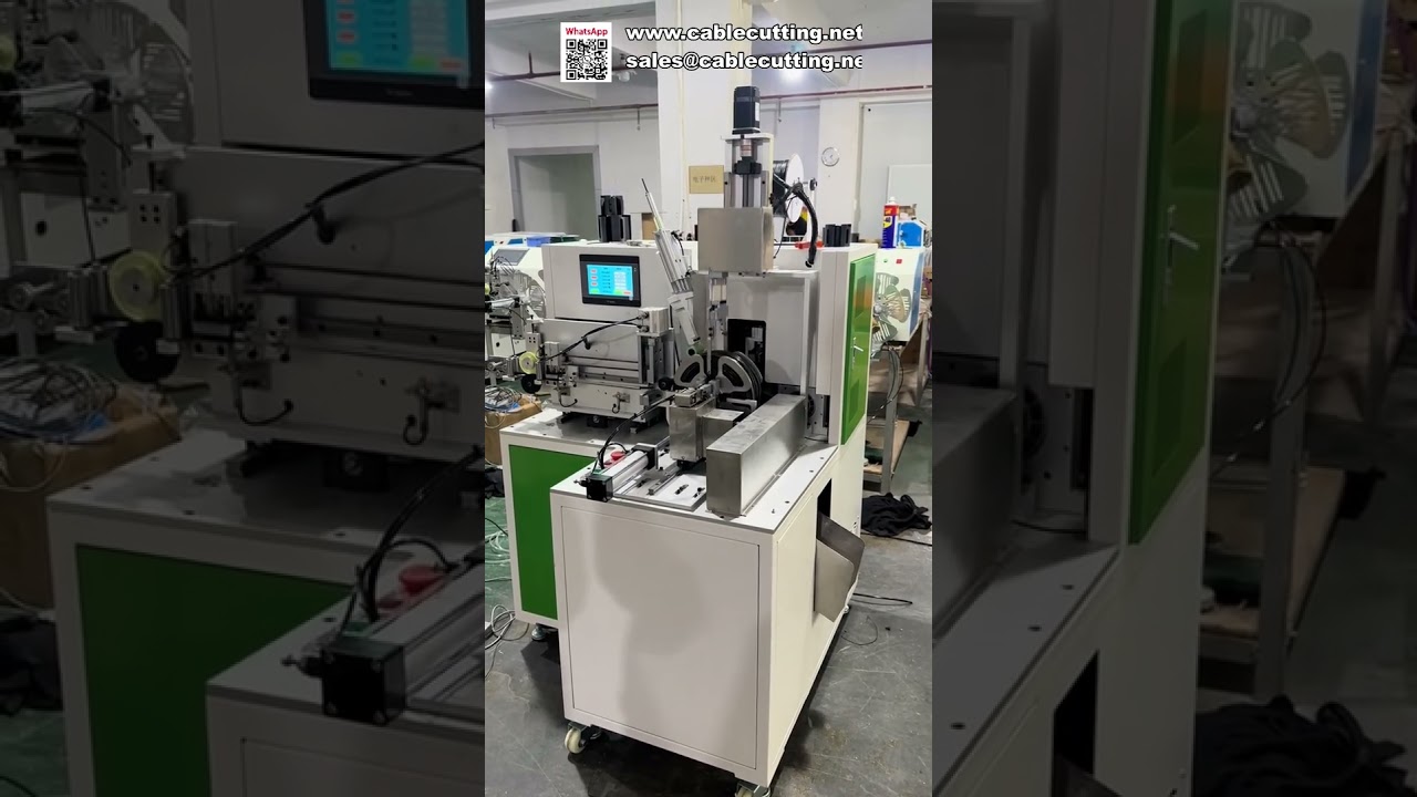 Macchina automatica per conteggio metri, taglio, avvolgimento e legatura di fili