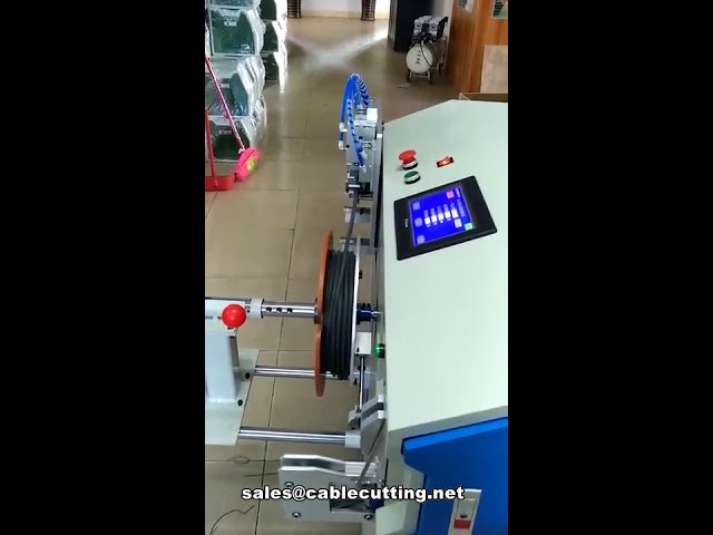 Macchina automatica per misurare, tagliare, avvolgere e legare cavi