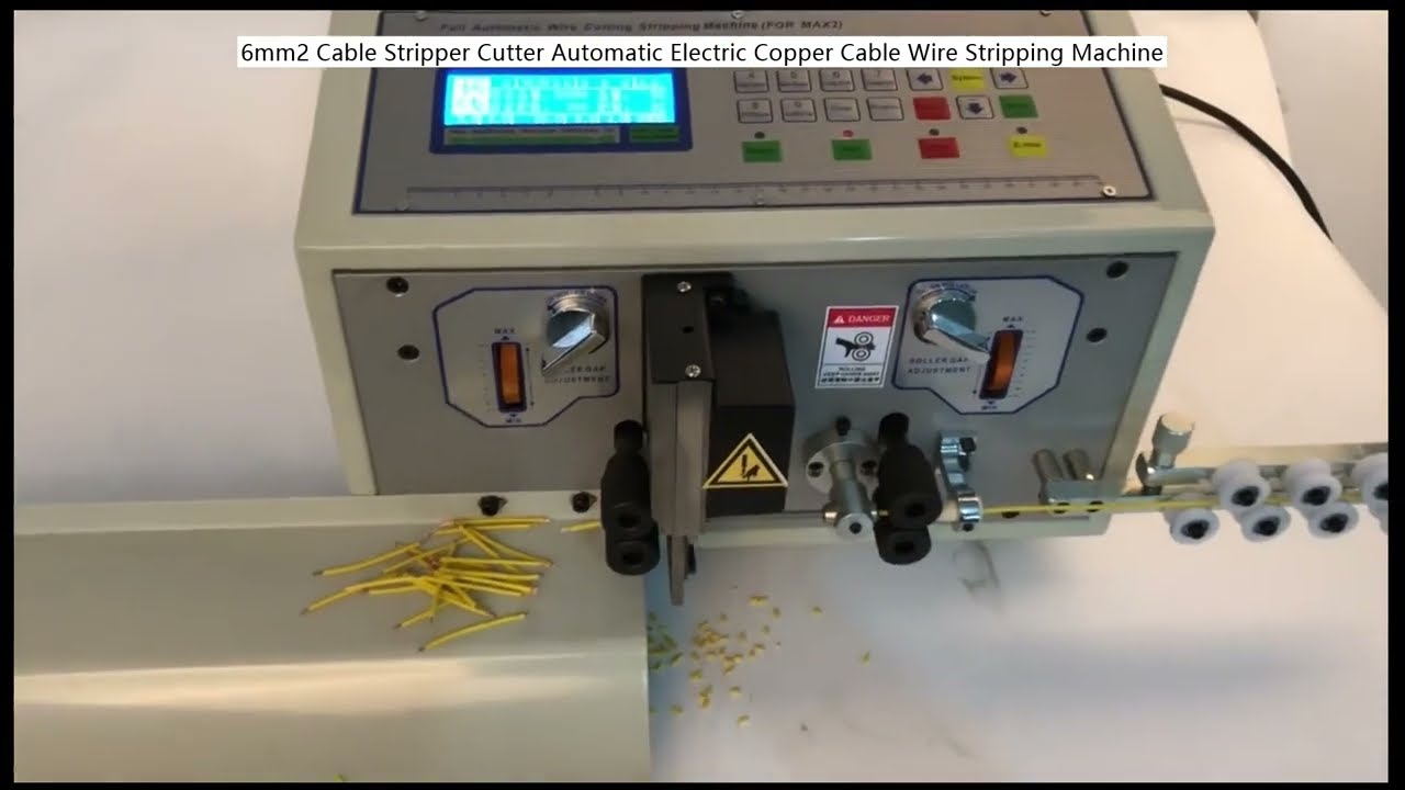 Spelafili e tagliacavi automatico per cavi elettrici in rame 6mm² - Macchina per spellatura e taglio