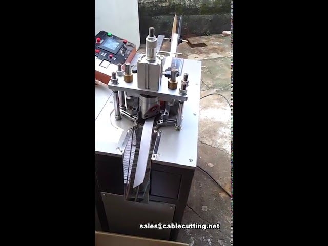 Macchina da taglio a ultrasuoni per nastri gros-grain e satin con angolo smussato a 45°