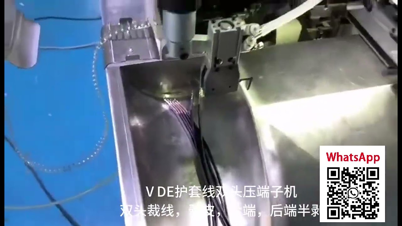 Macchina crimpatrice automatica a doppia testa per cavi VDE – Alta produttività