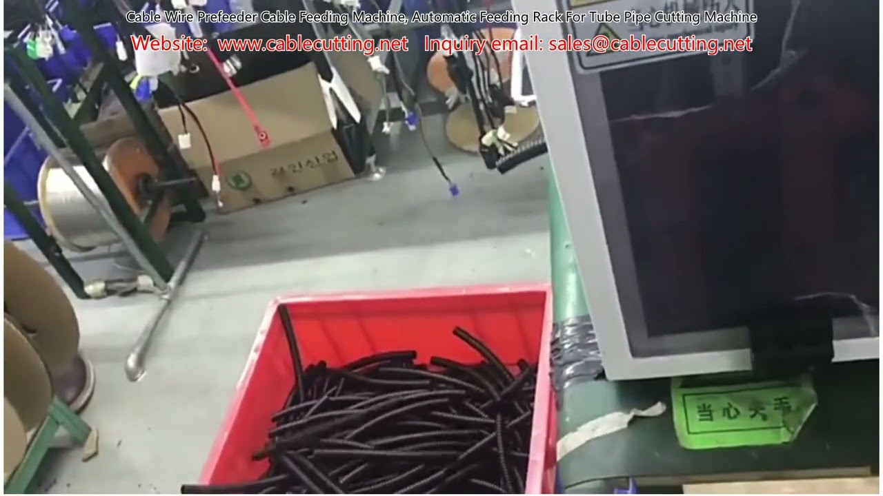 Prefilatore Automatico per Cavi e Fili | Macchina Alimentatrice per Tubi e Taglio