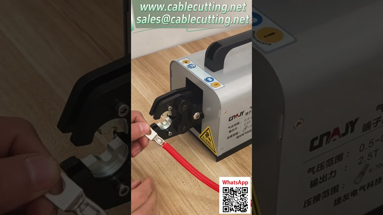 Crimpatrice Pneumatica per Capicorda fino a 70mm² – Pressacavo Esagonale a Punti
