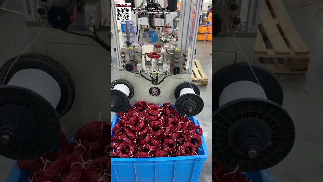 Macchina automatica per avvolgimento e legatura ad alta produttività per filo trimmer per cartellini