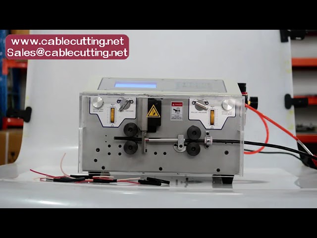 automatic multiwire stripping and cutting machine , big cable cutter and stripper