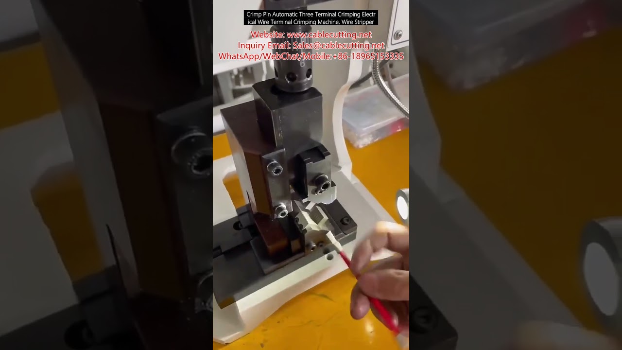 Crimpatrice Automatica a Tre Terminali per Pin - Macchina Crimpatrice e Spelafili Elettrici