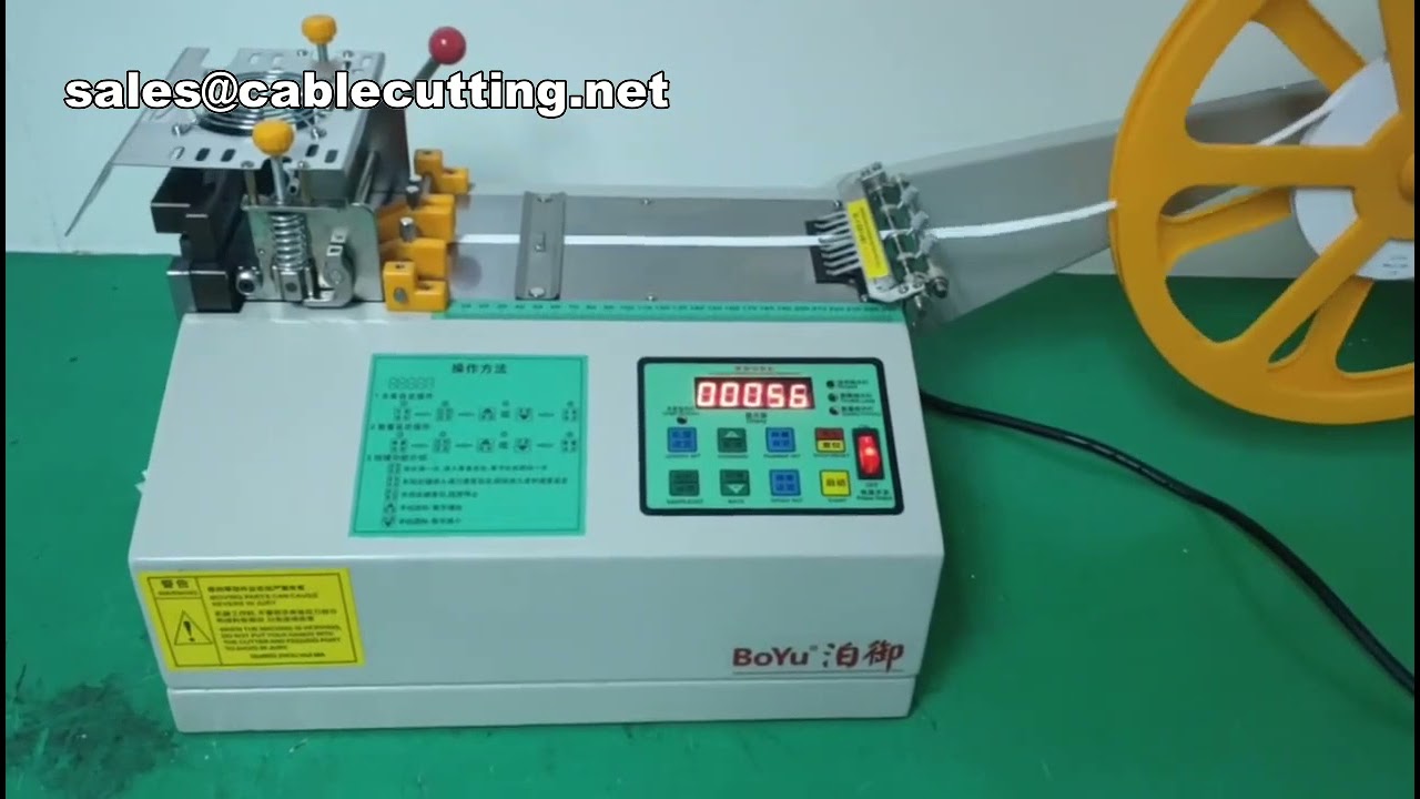 Macchina automatica per taglio gomma e nastro PVC con taglio a freddo