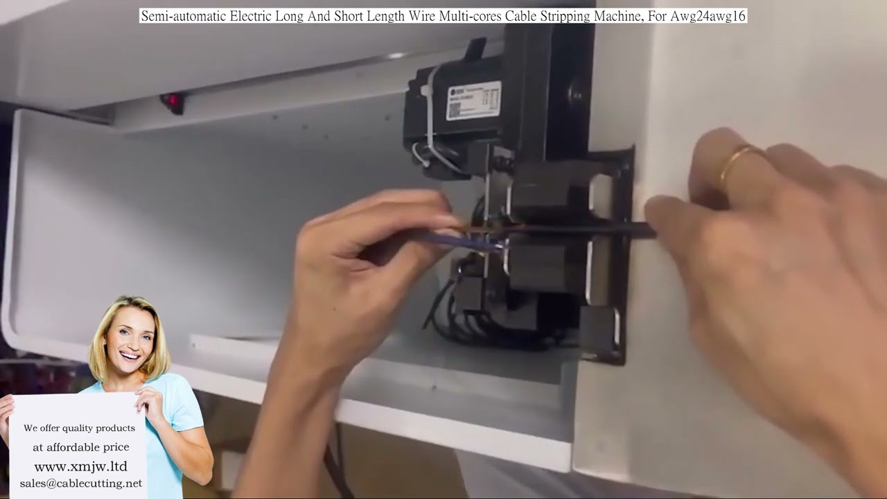 Macchina spelafili elettrica semiautomatica per cavi multiconductore AWG 24 - Lunghezza variabile