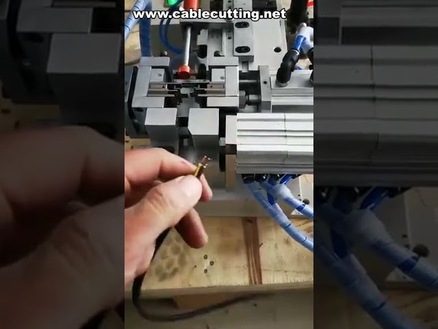 Macchina Automatica Pneumatica Multifunzione per Taglio e Spelatura Cavi - Alta Efficienza Industriale