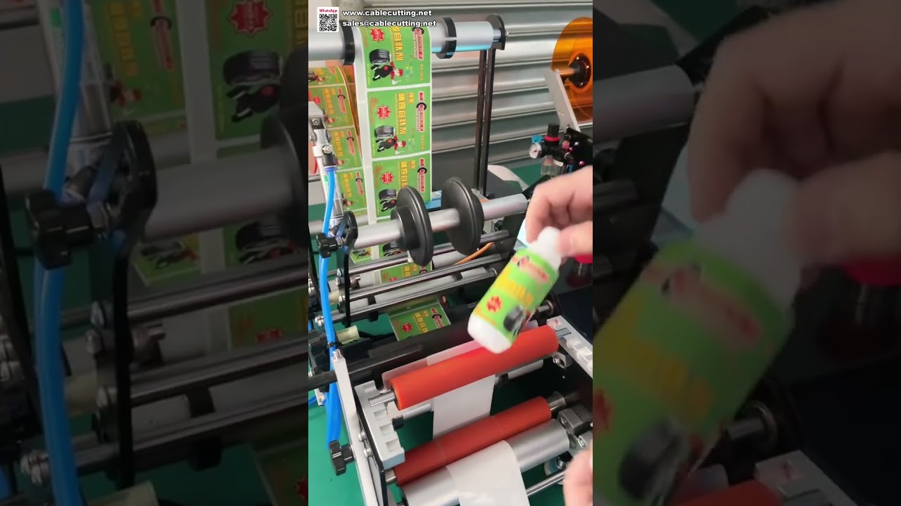 Etichettatrice Semiautomatica Compatta per Bottiglie Tonde - Applicatore Adesivi per Vasetti