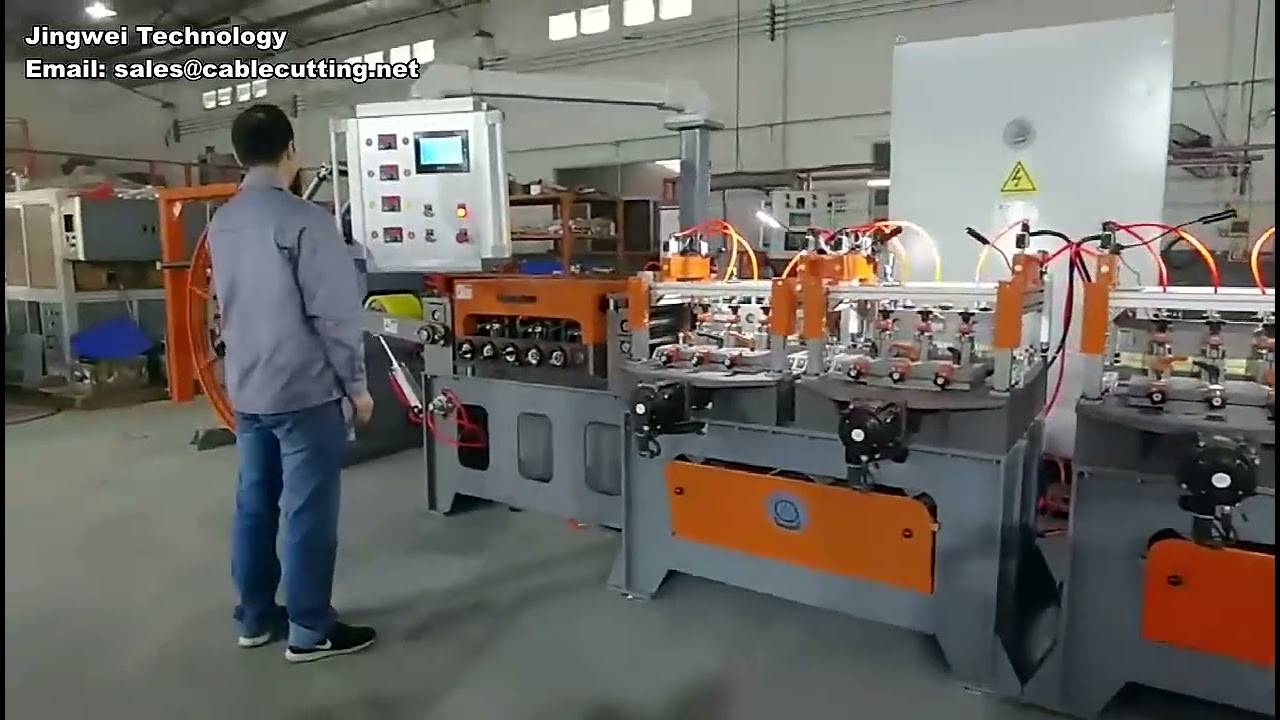 Macchina automatica idraulica a 5 stazioni per formatura filo metallico: trancio e sagomatura