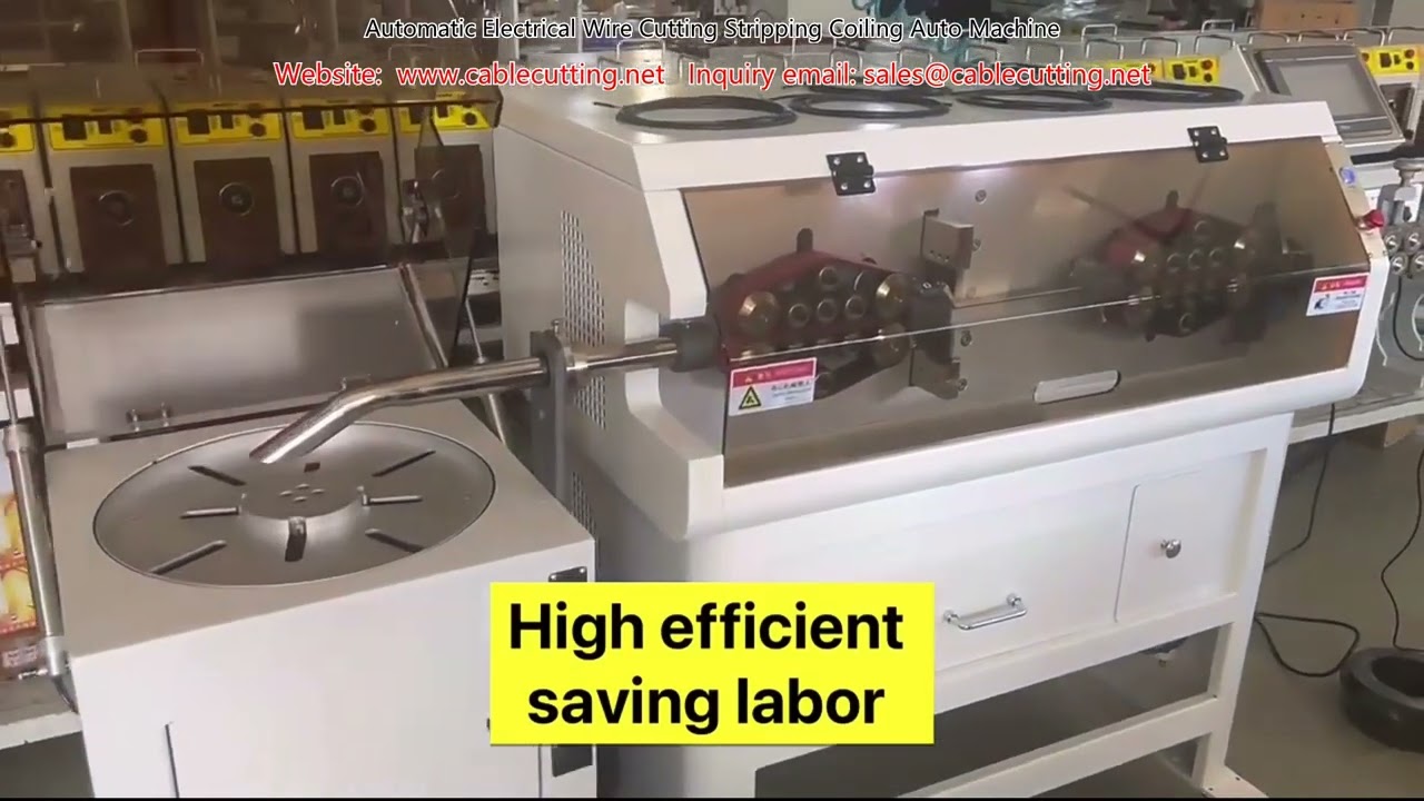Macchina Automatica per Taglio, Spelatura e Avvolgimento Cavi Elettrici