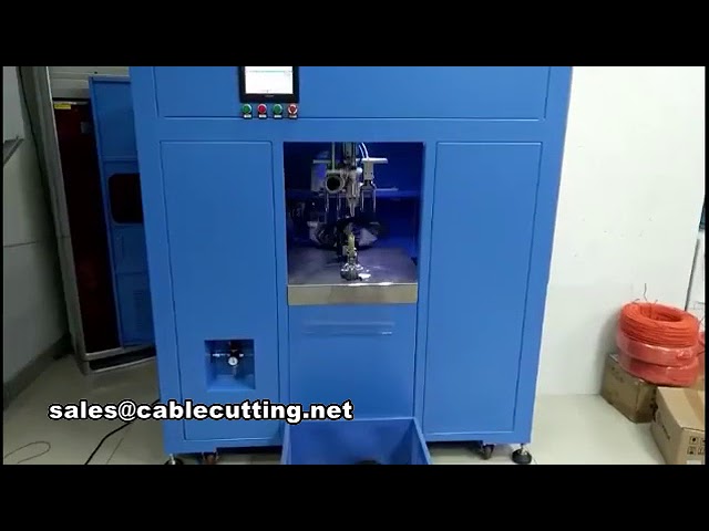 Macchina automatica per avvolgimento, raggruppamento e legatura cavi a forma di 8
