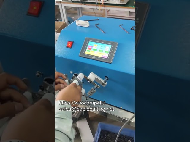 Macchina automatica per avvolgere e legare cavi di ricarica iPhone: efficienza industriale