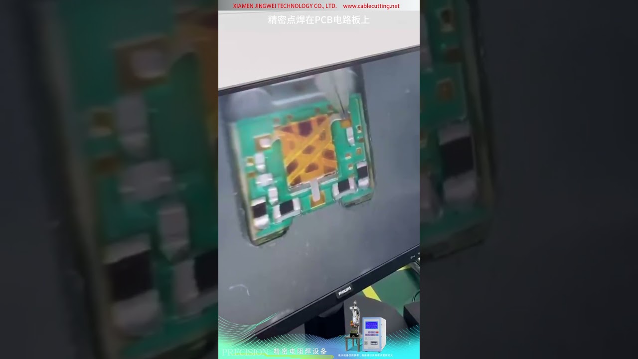 Micro saldatrice a punti di precisione con microscopio CCD per saldatura di terminali di transistor SMD e fili sottili