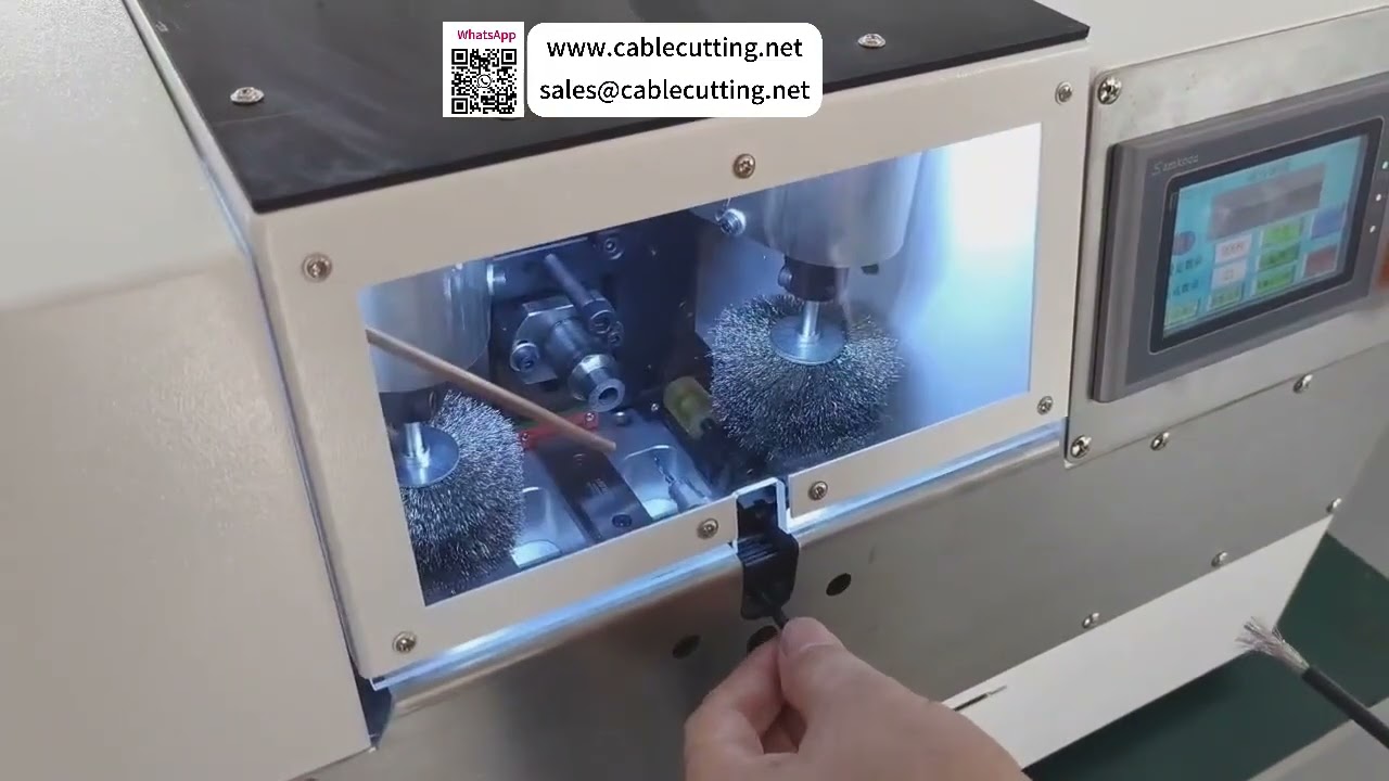 Macchina automatica per tagliare fili intrecciati — Compatibile con l'avvolgimento di nastro in rame