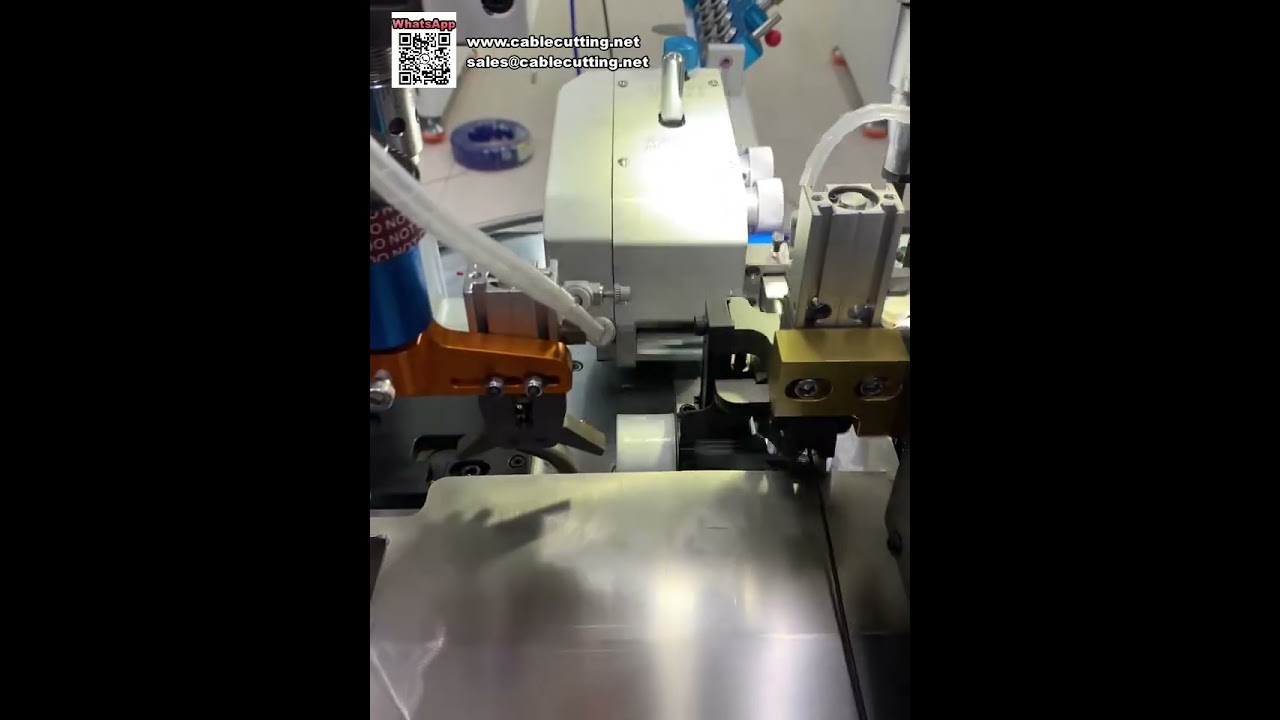 Macchina crimpatrice terminali completamente automatica a doppia testa, doppia uscita, facile da usare
