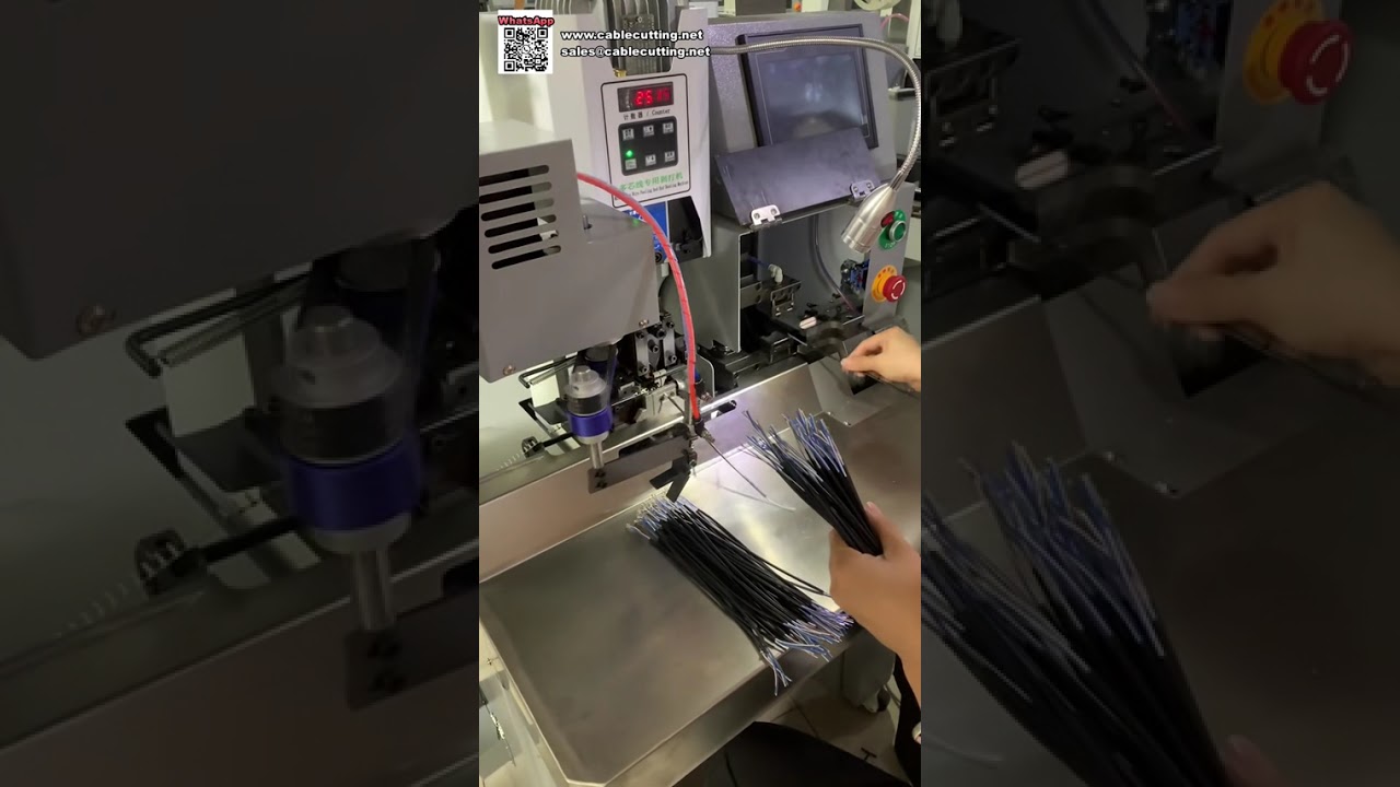 Macchina automatica per allineare, spellare e crimpare — Strumento rapido per la lavorazione dei cablaggi